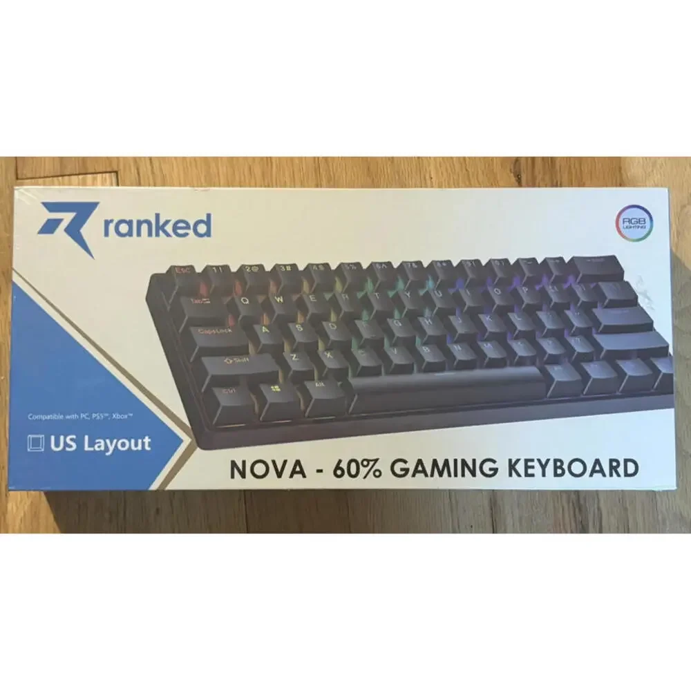 Ranked N60 Nova 60% Gaming Keyboard Hot Swap PC,PS5,Xbox NEW